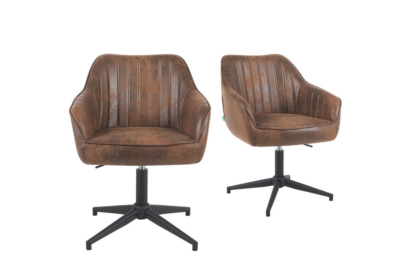 DUBI Möbel Polsterstuhl Mika-Maya 2er-Set, Federkern, pulverbeschichtet, 360° drehbar im 2er-Set DUBI Möbel Polsterstuhl Mika-Maya 2er-Set, Federkern, pulverbeschichtet, 360° drehbar im 2er-Set von DUBI Möbel