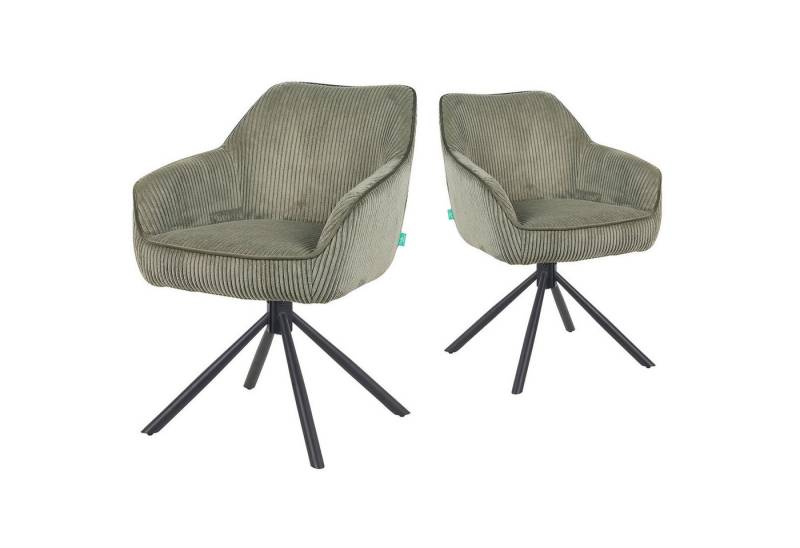 DUBI Möbel Polsterstuhl Mika-Maya 2er-Set, Federkern, pulverbeschichtet, 360° drehbar im 2er-Set DUBI Möbel Polsterstuhl Mika-Maya 2er-Set, Federkern, pulverbeschichtet, 360° drehbar im 2er-Set von DUBI Möbel