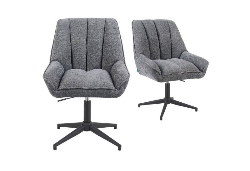 DUBI Möbel Polsterstuhl Mika-Mira 2er-Set, Federkern, pulverbeschichtet, 360° drehbar im 2er-Set DUBI Möbel Polsterstuhl Mika-Mira 2er-Set, Federkern, pulverbeschichtet, 360° drehbar im 2er-Set von DUBI Möbel