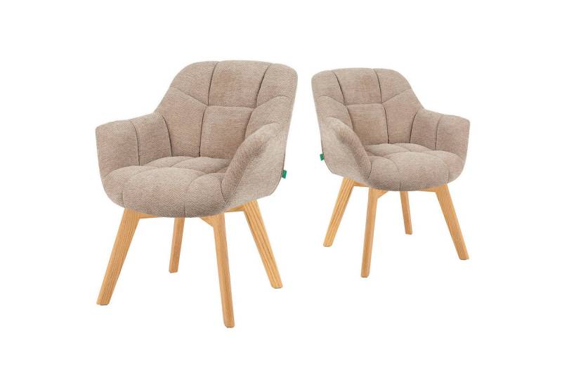 DUBI Möbel Polsterstuhl Mika-Nele 2er-Set, Eiche geölt, 360° drehbar im 2er-Set DUBI Möbel Polsterstuhl Mika-Nele 2er-Set, Eiche geölt, 360° drehbar im 2er-Set von DUBI Möbel