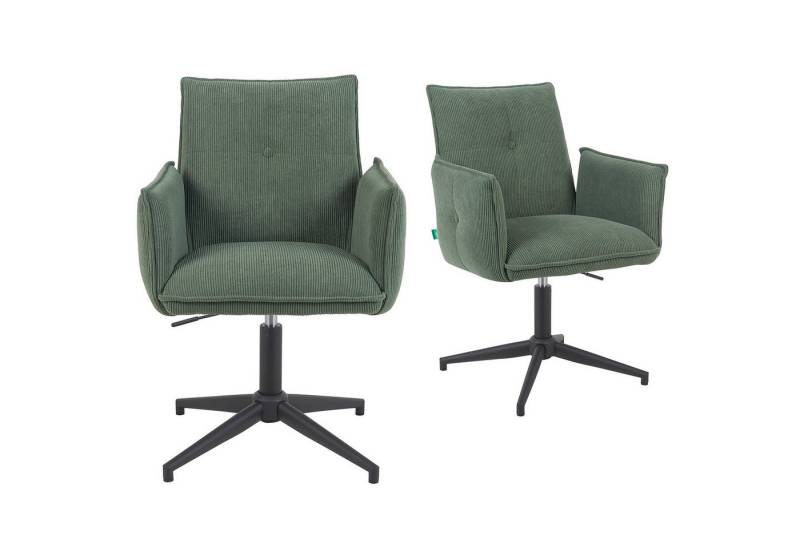 DUBI Möbel Polsterstuhl Mika-Nevio 2er-Set, Federkern, pulverbeschichtet, 360° drehbar im 2er-Set DUBI Möbel Polsterstuhl Mika-Nevio 2er-Set, Federkern, pulverbeschichtet, 360° drehbar im 2er-Set von DUBI Möbel