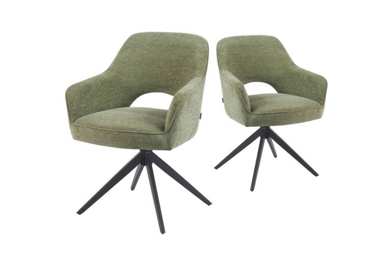 DUBI Möbel Polsterstuhl Mika-Nils 2er-Set, Federkern, pulverbeschichtet, 360° drehbar im 2er-Set DUBI Möbel Polsterstuhl Mika-Nils 2er-Set, Federkern, pulverbeschichtet, 360° drehbar im 2er-Set von DUBI Möbel