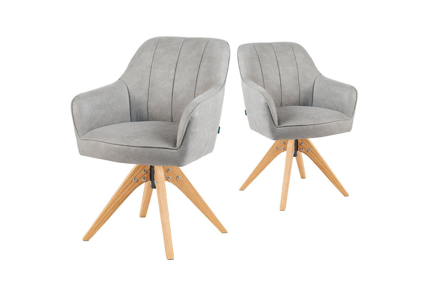 DUBI Möbel Polsterstuhl Mika-Noah, Federkern, Eiche geölt, 360° drehbar im 2er-Set DUBI Möbel Polsterstuhl Mika-Noah, Federkern, Eiche geölt, 360° drehbar im 2er-Set von DUBI Möbel