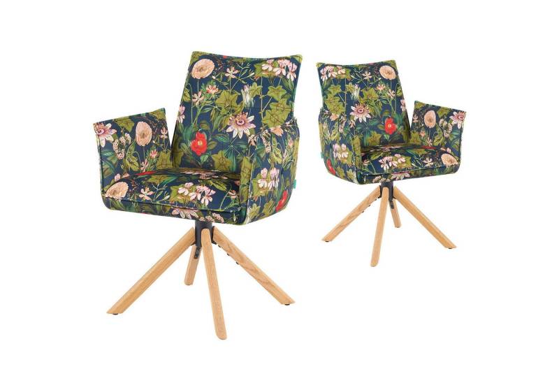 DUBI Möbel Polsterstuhl Mika-Paul, Federkern, Eiche geölt, 360° drehbar, Rückstellfunktion im 2er-Set DUBI Möbel Polsterstuhl Mika-Paul, Federkern, Eiche geölt, 360° drehbar, Rückstellfunktion im 2er-Set von DUBI Möbel