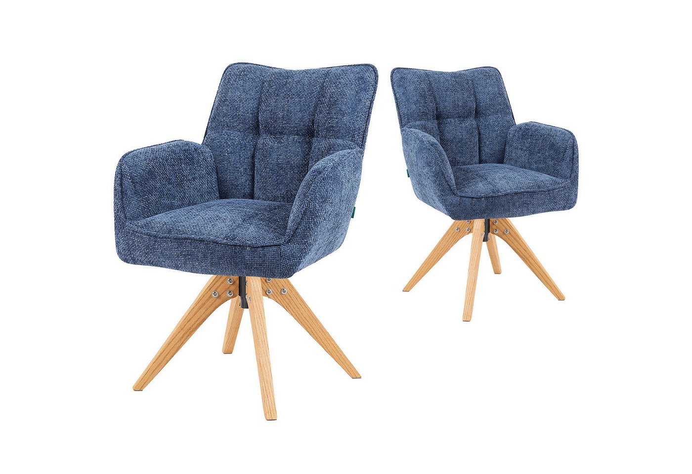 DUBI Möbel Polsterstuhl Mika-Theo, Federkern, Eiche geölt, 360° drehbar im 2er-Set DUBI Möbel Polsterstuhl Mika-Theo, Federkern, Eiche geölt, 360° drehbar im 2er-Set von DUBI Möbel