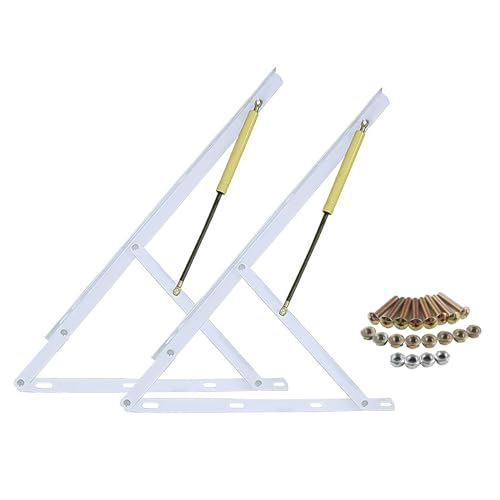 Aufwärts hydraulische Hebebettmechanismus, Pneumatischer Hebemechanismus for Stauraumbetten, Klappbare Federscharniere, Große Hebescharniere, Stauraumlift for Schlafsofas, 7 Größen(White,150cm/59in) von DUBTEDHOU