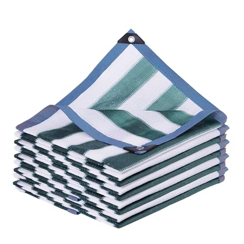 DUBTEDHOU Aluminiumfolie Sonnenschutznetz, HDPE Sonnenschutznetz, 88% UV-Block, grün, mehrere Größen, Hitzereduzierung(8.0x10.0 m/26x32.8 ft) von DUBTEDHOU