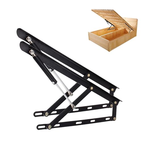 DUBTEDHOU Aufwärts hydraulische Hebebettmechanismus, 1 Paar Klappbett-Hebemechanismus, for schwere Bettkästen, Hochleistungs-Gasfeder-Deckelhaltescharnier-Pufferdämpfer,(75cm/29.5in) von DUBTEDHOU