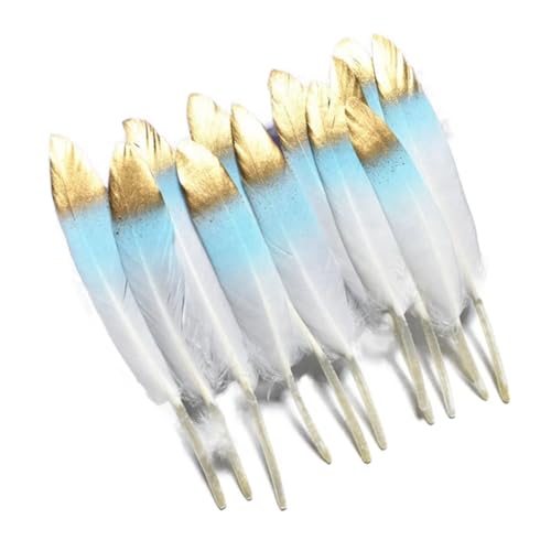 DUBTEDHOU Federn Dekoration von DIY Handwerk, Packung mit 20 Entenfedern, Mehrfarbig, 10–15 cm(29) von DUBTEDHOU