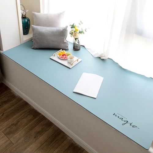 DUBTEDHOU PVC-Schmalfensterkissen, Benutzerdefinierte Fensterbank-Schutzmatte, Mehrfarbig, mehrere Größen(Blue B,160x70cm (5.2x2.3ft)) von DUBTEDHOU