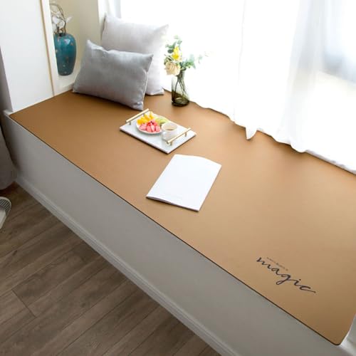 DUBTEDHOU PVC-Schmalfensterkissen, Benutzerdefinierte Fensterbank-Schutzmatte, Mehrfarbig, mehrere Größen(Brown,230x60cm (7.5x2ft)) von DUBTEDHOU