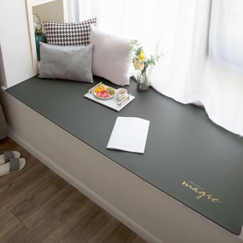 DUBTEDHOU PVC-Schmalfensterkissen, Benutzerdefinierte Fensterbank-Schutzmatte, Mehrfarbig, mehrere Größen(Gray B,150x60cm (4.9x2ft)) von DUBTEDHOU
