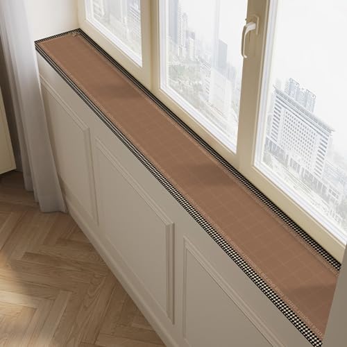 DUBTEDHOU Fensterkissen, Fensterbankmatte for Haustiere und Pflanzen, Braun, mehrere Größen(Brown a,200x10cm (78 3/4"x4")) von DUBTEDHOU