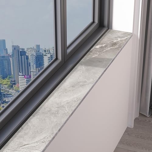 DUBTEDHOU Fensterkissen, PVC-Fensterbankmatte, Grau, mehrere Größen(Gray B,140x25cm (55 1/8" x9 7/8")) von DUBTEDHOU