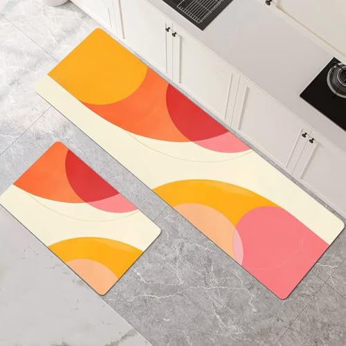 DUBTEDHOU Küchenfußboden, Küchenteppich-Set, 2er-Pack, Mehrfarbig, 30 x 50 cm, 30 x 90 cm(70x100cm+70x210cm(27.56x39.37in+27.56x82.68in)) von DUBTEDHOU