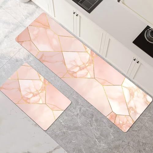 DUBTEDHOU Küchenfußboden, Küchenteppich-Set, 2er-Pack, Mehrfarbig, mehrere Größen, 1-707(60x90cm+60x180cm(23.62x35.43in+23.62x70.87in)) von DUBTEDHOU