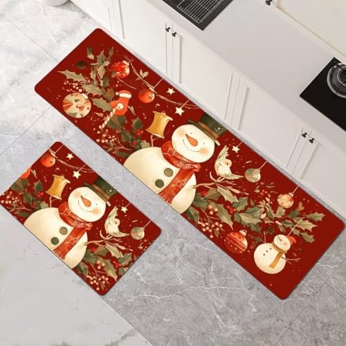 DUBTEDHOU Küchenfußboden, Waschbares, rutschfestes Küchenteppich-Set, 2er-Pack, Mehrfarbig, mehrere Größen(70x100cm+70x210cm(27.56x39.37in+27.56x82.68in)) von DUBTEDHOU