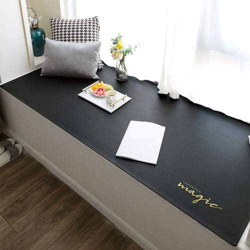 DUBTEDHOU PVC-Schmalfensterkissen, Benutzerdefinierte Fensterbank-Schutzmatte, Mehrfarbig, mehrere Größen(Black,210x70cm (6.9x2.3ft)) von DUBTEDHOU