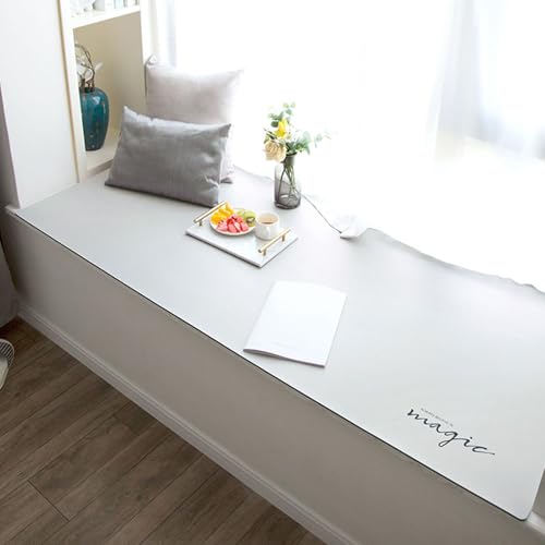 DUBTEDHOU PVC-Schmalfensterkissen, Benutzerdefinierte Fensterbank-Schutzmatte, Mehrfarbig, mehrere Größen(Gray a,270x80cm (8.9x2.6ft)) von DUBTEDHOU