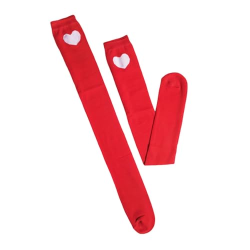 DUBTEDHOU Wärme Strümpfe im Winter, Damen Kompressions-Kniestrümpfe, 3er-Pack, mehrfarbig, Einheitsgröße(B-red 3 pairs) von DUBTEDHOU