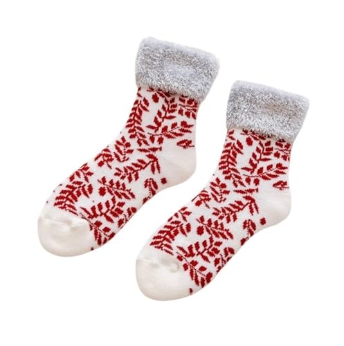 DUBTEDHOU Wärme Strümpfe im Winter, Herren Damen Thermo Winter Skistiefel Socken 2er Pack Mehrfarbig(A) von DUBTEDHOU