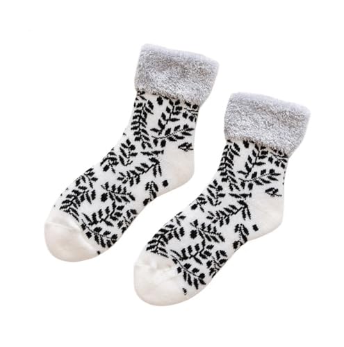 DUBTEDHOU Wärme Strümpfe im Winter, Herren Damen Thermo Winter Skistiefel Socken 2er Pack Mehrfarbig(C) von DUBTEDHOU