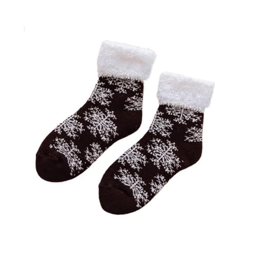 DUBTEDHOU Wärme Strümpfe im Winter, Herren Damen Thermo Winter Skistiefel Socken 2er Pack Mehrfarbig(Rosso) von DUBTEDHOU