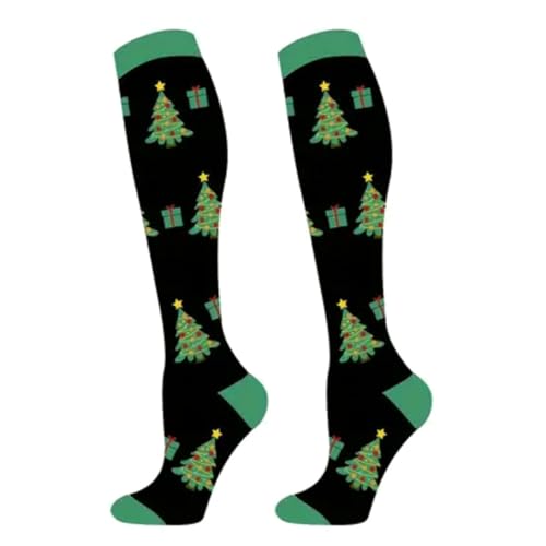 DUBTEDHOU Wärme Strümpfe im Winter, Socken Weihnachten Kalb Atmosphäre Gedruckt Gestrickt Polyester Baumwolle(S1 triple pair) von DUBTEDHOU