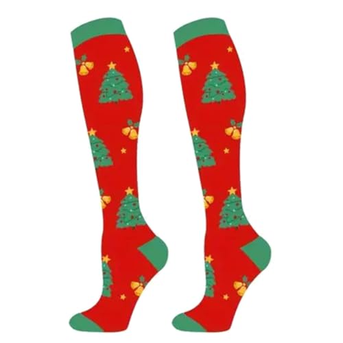 DUBTEDHOU Wärme Strümpfe im Winter, Socken Weihnachten Kalb Atmosphäre Gedruckt Gestrickt Polyester Baumwolle(S2 triple double) von DUBTEDHOU