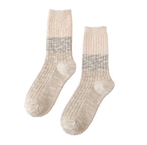 DUBTEDHOU Wärme Strümpfe im Winter, Unisex Baumwolle Winter Thermosocken 2 Stück Mehrfarbig(A) von DUBTEDHOU