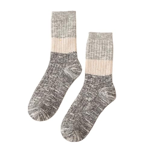 DUBTEDHOU Wärme Strümpfe im Winter, Unisex Baumwolle Winter Thermosocken 2 Stück Mehrfarbig(G) von DUBTEDHOU