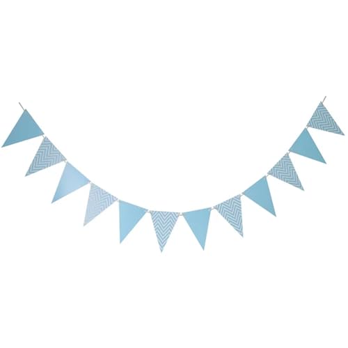 Die Herbstflagge, Packung mit 5 mehrfarbigen Wimpelketten aus Papier for die Partydekoration(Blue) von DUBTEDHOU