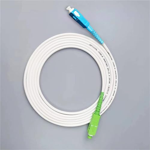 Glasfaserkabel SC-SC/UPC Singlemode Optisches Patchkabel G657A2 Faser 2m LSZH Weiß Mit Adapter for FTTH(2M White UPC AP) von DUBTEDHOU