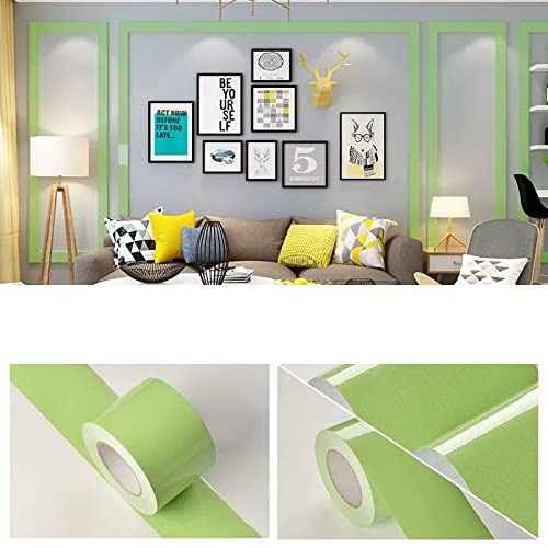 Hintergrundrahmen, Selbstklebende, abnehmbare Tapetenbordüre aus PVC, wasserdicht, for Wanddekoration, mehrfarbig, Perlen, mehrere Größen(Light Green Pearl,10cm X 500cm) von DUBTEDHOU