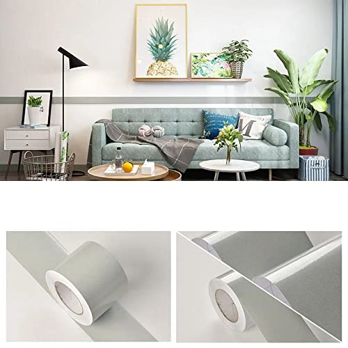 Hintergrundrahmen, Selbstklebende, abnehmbare Tapetenbordüre aus PVC, wasserdicht, for Wanddekoration, mehrfarbig, Perlen, mehrere Größen(Silver Grey Pearl,5cm X 500cm) von DUBTEDHOU