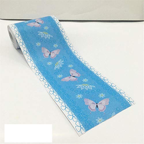 Hintergrundrahmen, Selbstklebende Tapetenbordüre for Wand und Decke, mehrfarbig, 10 x 1000 cm(Blue Butterfly) von DUBTEDHOU