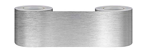 Hintergrundrahmen, Tapetenbordüre, abziehbar und aufklebbar, mehrfarbig, 5–30 cm x 500 cm(Silver Brushed,5cm X 500cm) von DUBTEDHOU