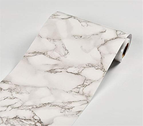 Hintergrundrahmen, Tapetenbordüre for Abziehen und Aufkleben, 10 m Rolle, mehrfarbig, mehrere Breiten(Light Grey Stone Pattern,40cm X 1000cm) von DUBTEDHOU