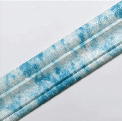 Hintergrundrahmen, Tapetenbordüre for Abziehen und Aufkleben, 8 cm x 230 cm, 2er-Pack, mehrfarbig(Blue Flowers) von DUBTEDHOU