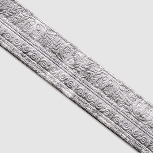 Hintergrundrahmen, Tapetenbordüre for Abziehen und Aufkleben, 8 cm x 230 cm, 2er-Pack, mehrfarbig(Gray Bilateral) von DUBTEDHOU