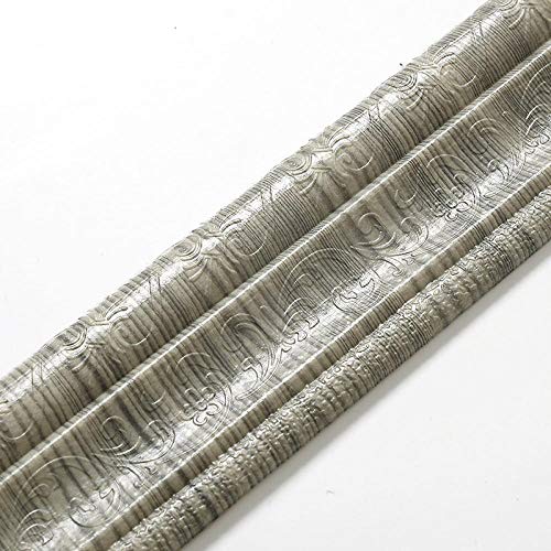 Hintergrundrahmen, Tapetenbordüre for Abziehen und Aufkleben, 8 cm x 230 cm, 2er-Pack, mehrfarbig(Grey Wood Grain) von DUBTEDHOU