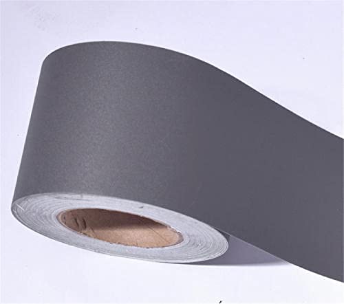 Hintergrundrahmen, Tapetenbordüre for Abziehen und Aufkleben, for Wand, Decke, Küche, Badezimmer, mehrfarbig, mehrere Größen(Grey Matte,10cm X 500cm) von DUBTEDHOU