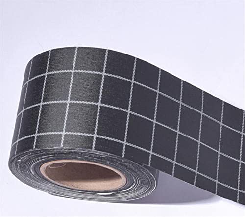 Hintergrundrahmen, Tapetenbordüre for Abziehen und Aufkleben, for Wand, Decke, Küche, Badezimmer, mehrfarbig, mehrere Größen(Grey Square,10cm X 500cm) von DUBTEDHOU