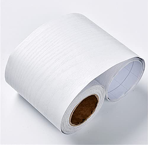 Hintergrundrahmen, Tapetenbordüre for Abziehen und Aufkleben for Wand und Decke, mehrfarbig (8–20) cm x 1000 cm(Embossed White Wood Grain,10cm X 1000cm) von DUBTEDHOU
