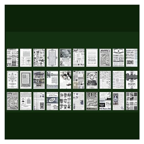 Retro-Clipboard-Aufkleberpackung, 60 stücke Vintage Sammelalbum Papier Aufkleber Kit for Journaling DIY Handwerk Collage(B) von DUBTEDHOU