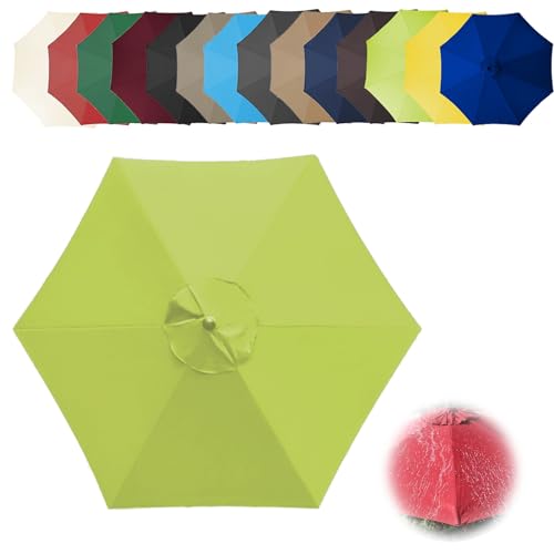 Sonnenschatten, Ersatzdach for Terrassen- und Freiarmschirme, 6/8 Rippen, Mehrfarbig, mehrere Größen(Grass Green,6ribs-270cm(8.8ft)) von DUBTEDHOU