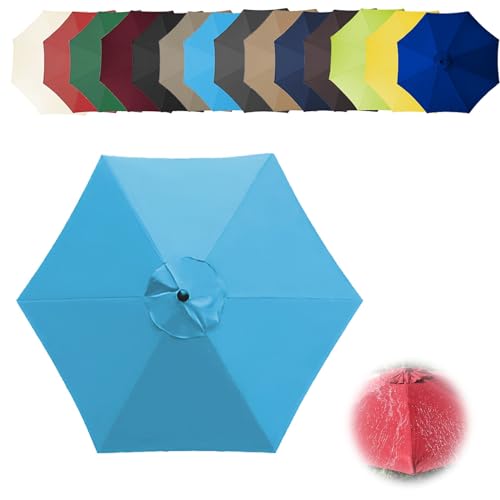 Sonnenschatten, Ersatzdach for Terrassen- und Freiarmschirme, 6/8 Rippen, Mehrfarbig, mehrere Größen(Lake,6ribs-200cm(6.5ft)) von DUBTEDHOU