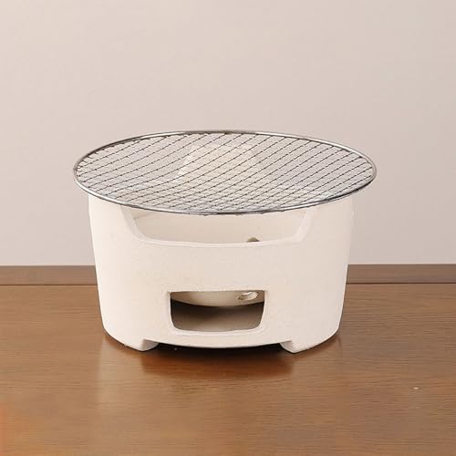 Tonkohle, Teekohle, Tragbarer Holzkohleofen aus Ton in mehreren Größen mit Metallbackblech(Small) von DUBTEDHOU