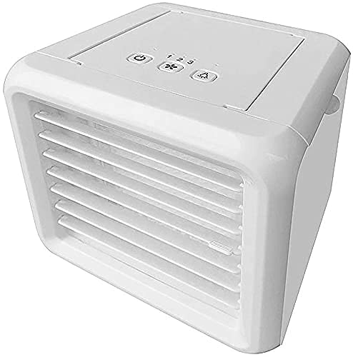 Tragbarer Luftkühler Conditioner, 3-in-1-USB-Desktop-Verdunstungsluftkühlerlüfter mit 2 x 375 ml Wassertank for das Home Office Tragbarer Luftkühler Conditioner, 3-in-1-USB-Desktop-Verdunstungsluftkühlerlüfter mit 2 x 375 ml Wassertank for das Home Office von DUBTEDHOU