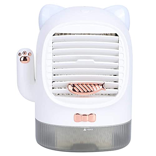 Tragbarer Luftkühler Conditioner, Tragbarer Luftkühler 5W 400ml USB LED Luftbefeuchter Aroma Box 3 Geschwindigkeiten Desktop Fan von DUBTEDHOU